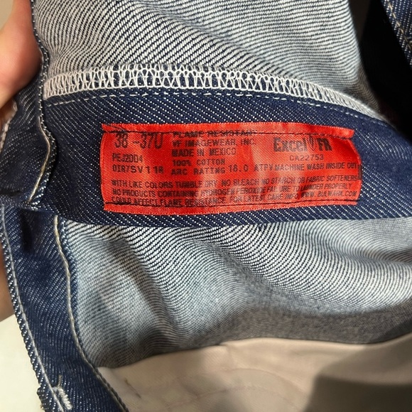NWT Bulwark 36W 33L Fire Resistant Men's Indigo Straight Jeans - Picture 5 of 10